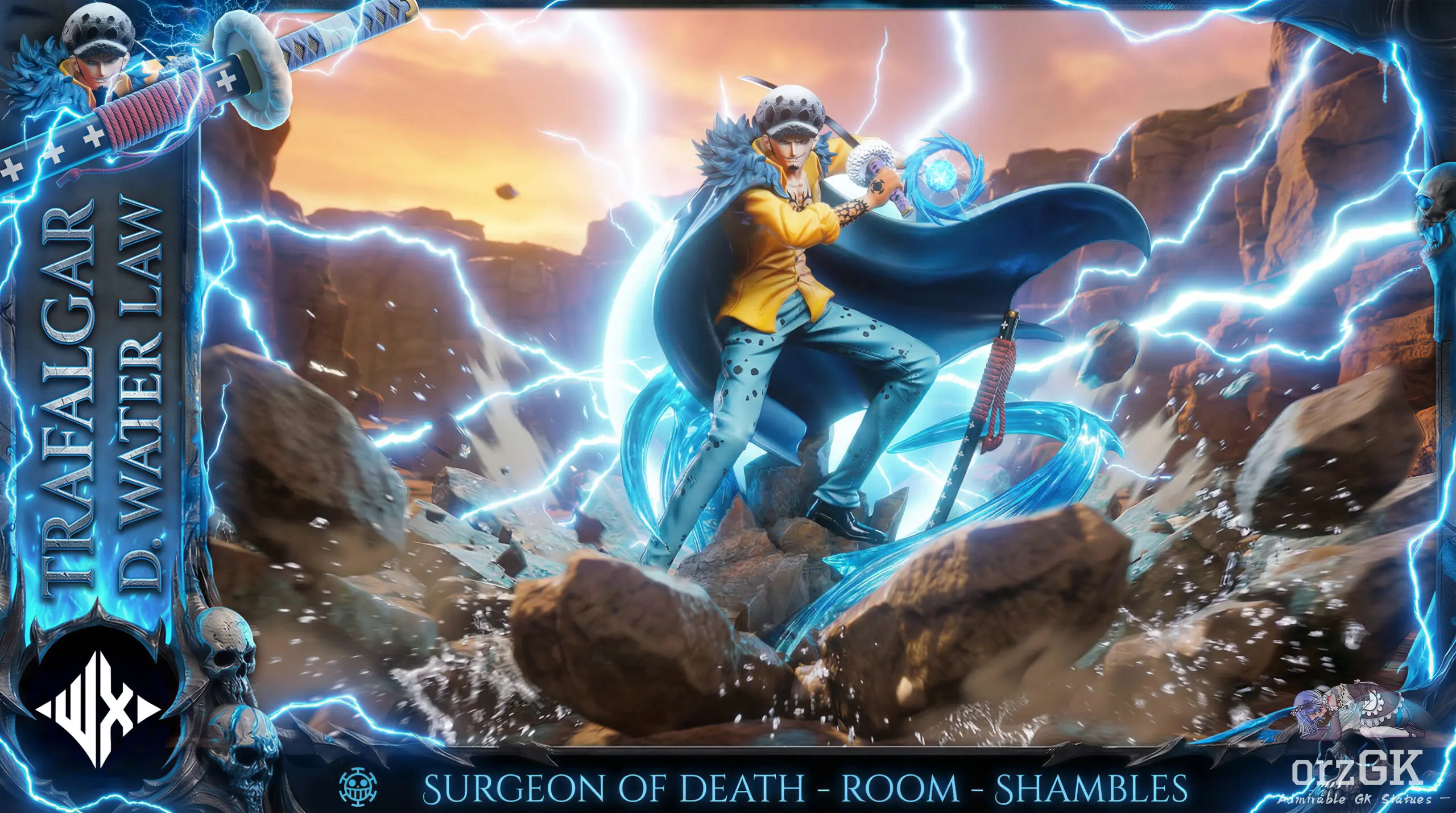 WX Studio - Onigashima Battle Iconic Scene #01 Trafalgar D. Water Law One Piece