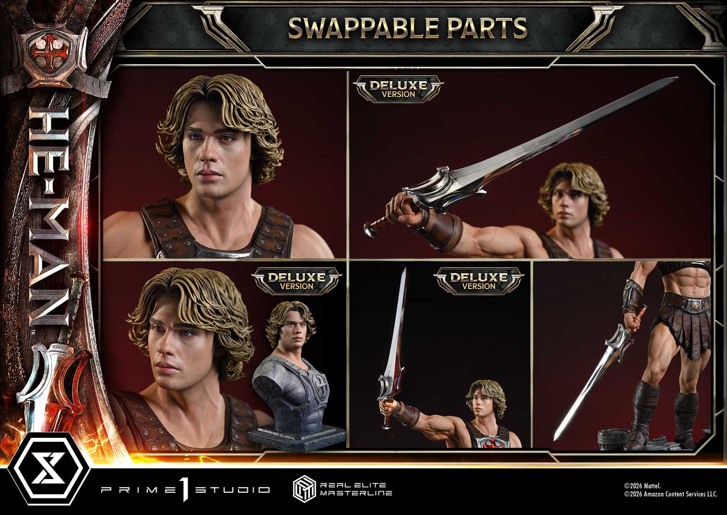 Prime 1 Studio - Real Elite Masterline Masters of the Universe Series He-Man 1/3 Statue REMMOU-02 REMMOU-02DX REMMOU-02DXS (Licensed) - Image 2