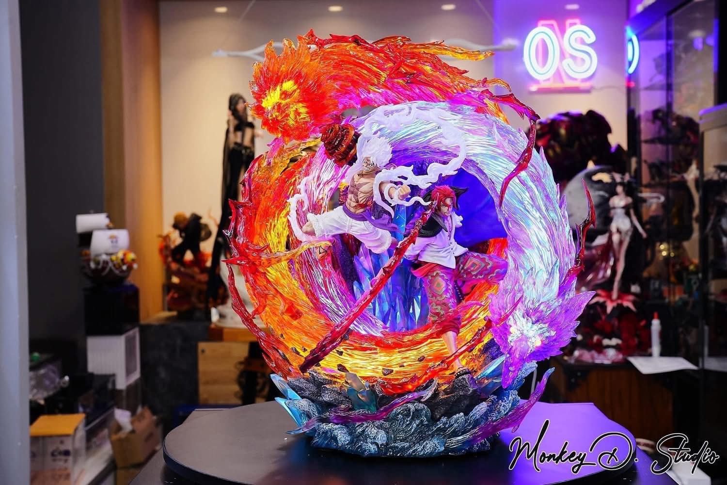 Monkey.D Studio - One Piece Red and White - Luffy & Shanks