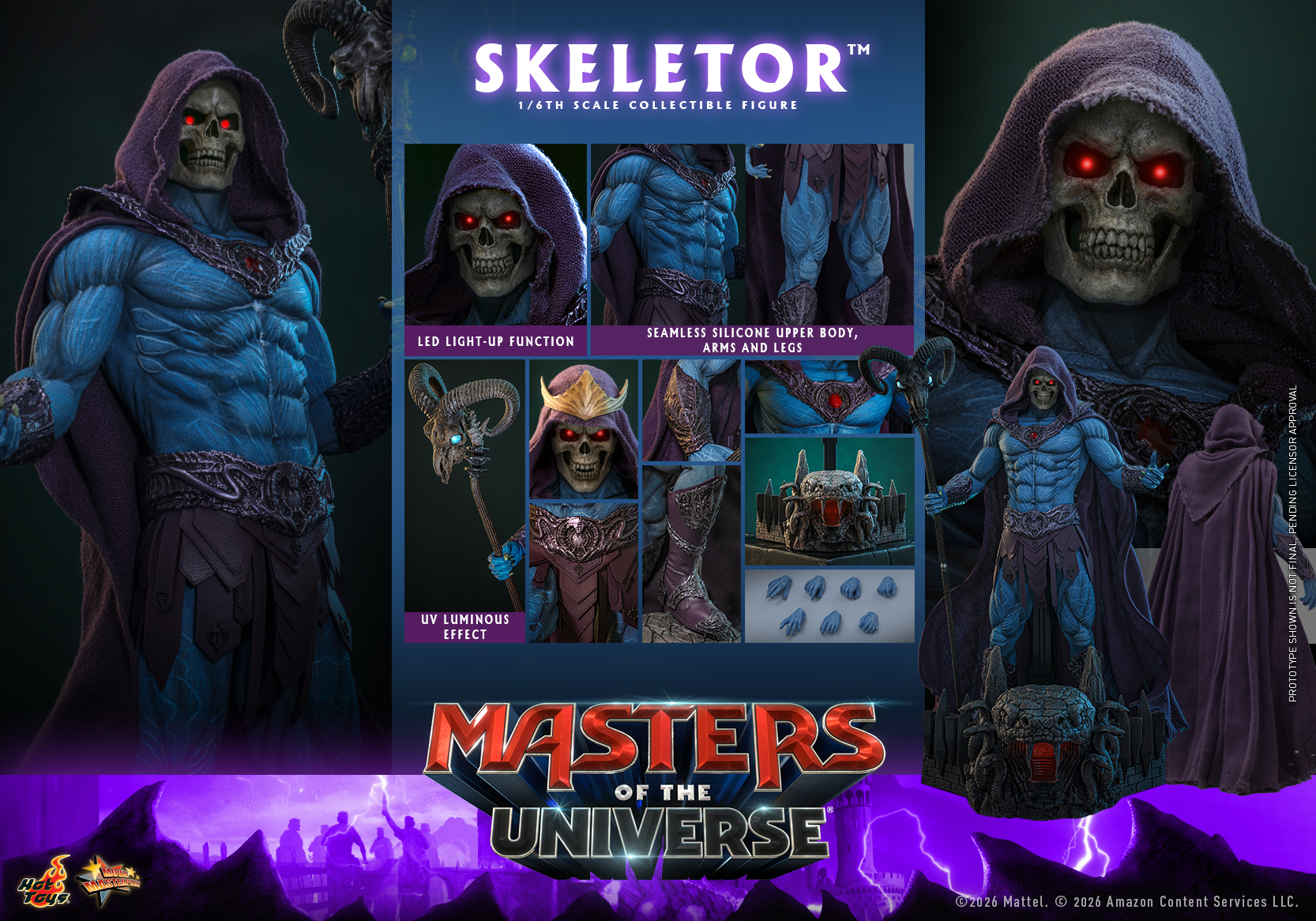 Hottoys - Masters of the Universe Skeletor 16th scale Collectible Figure MMS889 (Licensed) - Image 11