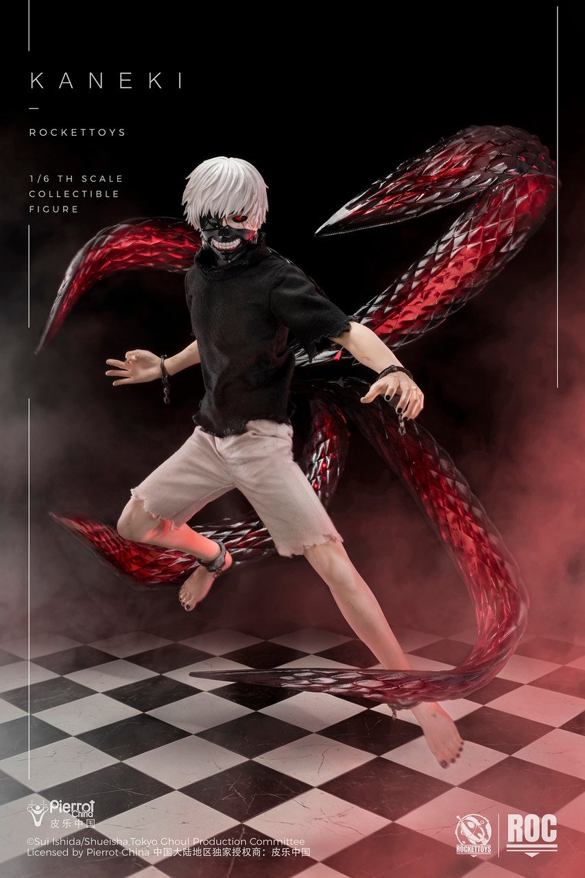 ROCKETTOYS Studio - Tokyo Ghoul Ken Kaneki Combat Suit Ver. X Awakening Ver. 1/6 Scale Action Figure ROC-024 ROC-025 (Licensed) - Image 3
