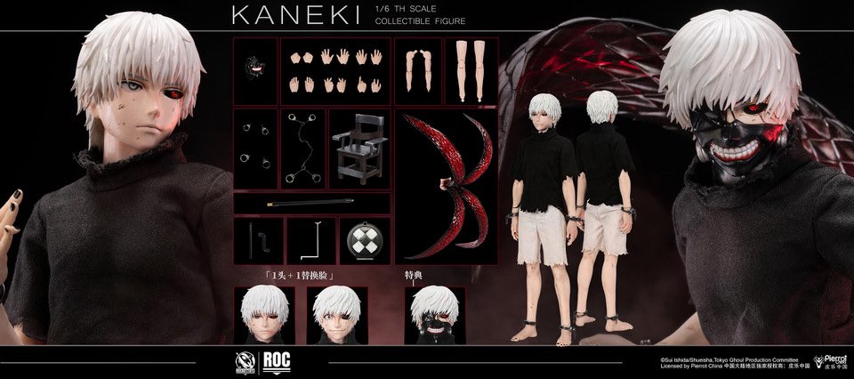 ROCKETTOYS Studio - Tokyo Ghoul Ken Kaneki Combat Suit Ver. X Awakening Ver. 1/6 Scale Action Figure ROC-024 ROC-025 (Licensed) - Image 4
