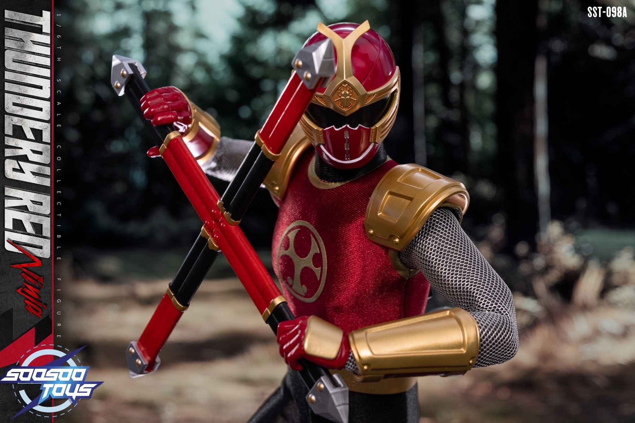 Soosootoys - 1/6 scale collectible:Thundery Red&Blue Ninja SST-098A SST-098B Power Rangers Ninja Storm - Image 4