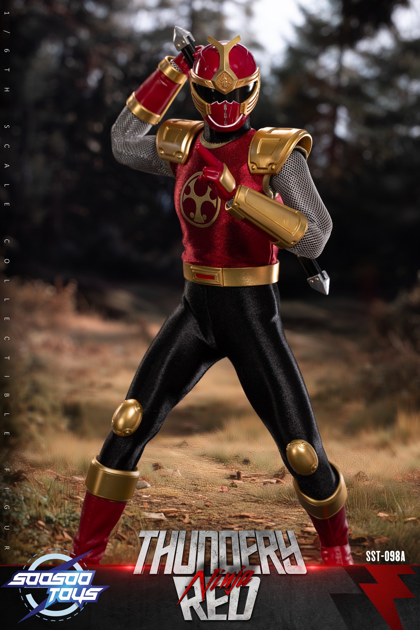 Soosootoys - 1/6 scale collectible:Thundery Red&Blue Ninja SST-098A SST-098B Power Rangers Ninja Storm - Image 5