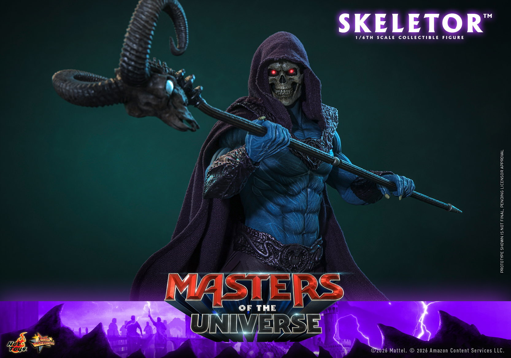 Hottoys - Masters of the Universe Skeletor 16th scale Collectible Figure MMS889 (Licensed)