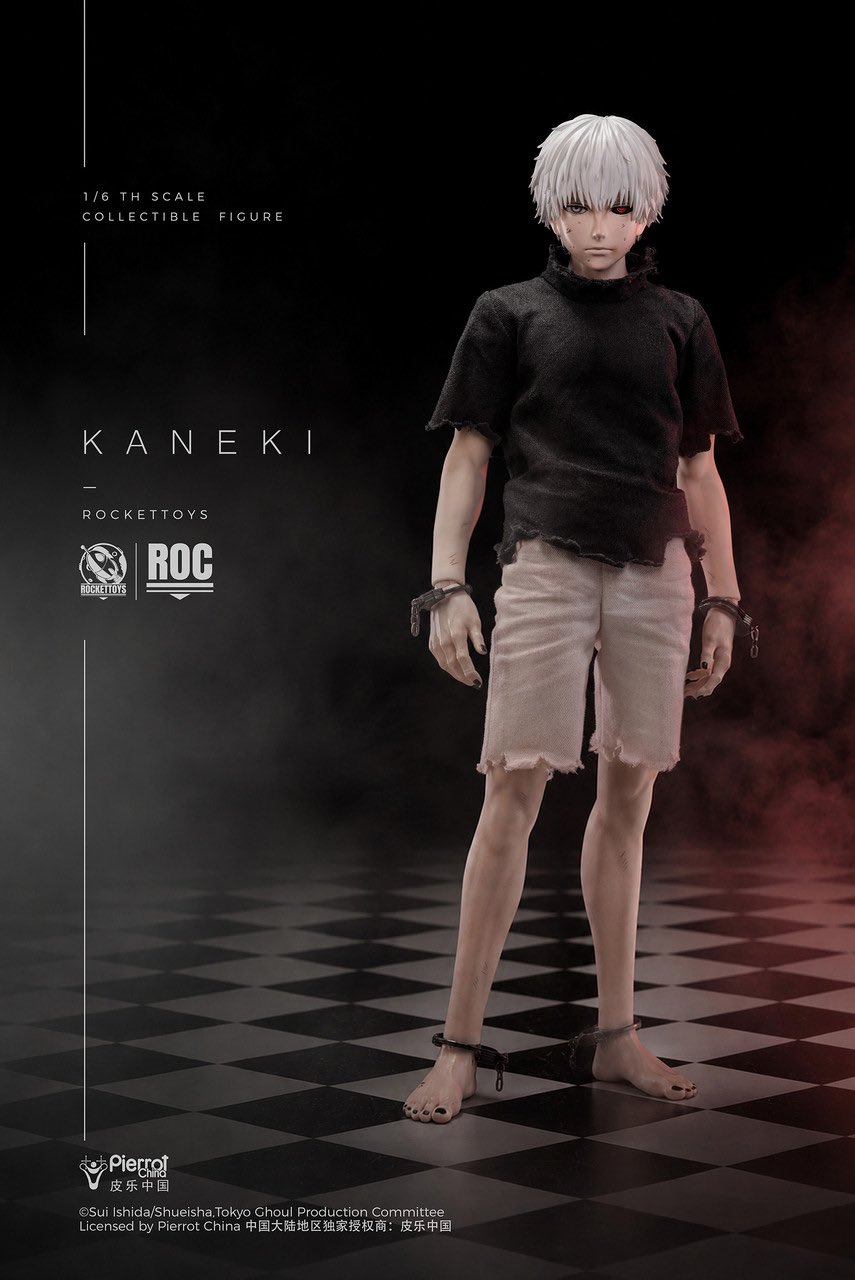 ROCKETTOYS Studio - Tokyo Ghoul Ken Kaneki Combat Suit Ver. X Awakening Ver. 1/6 Scale Action Figure ROC-024 ROC-025 (Licensed)