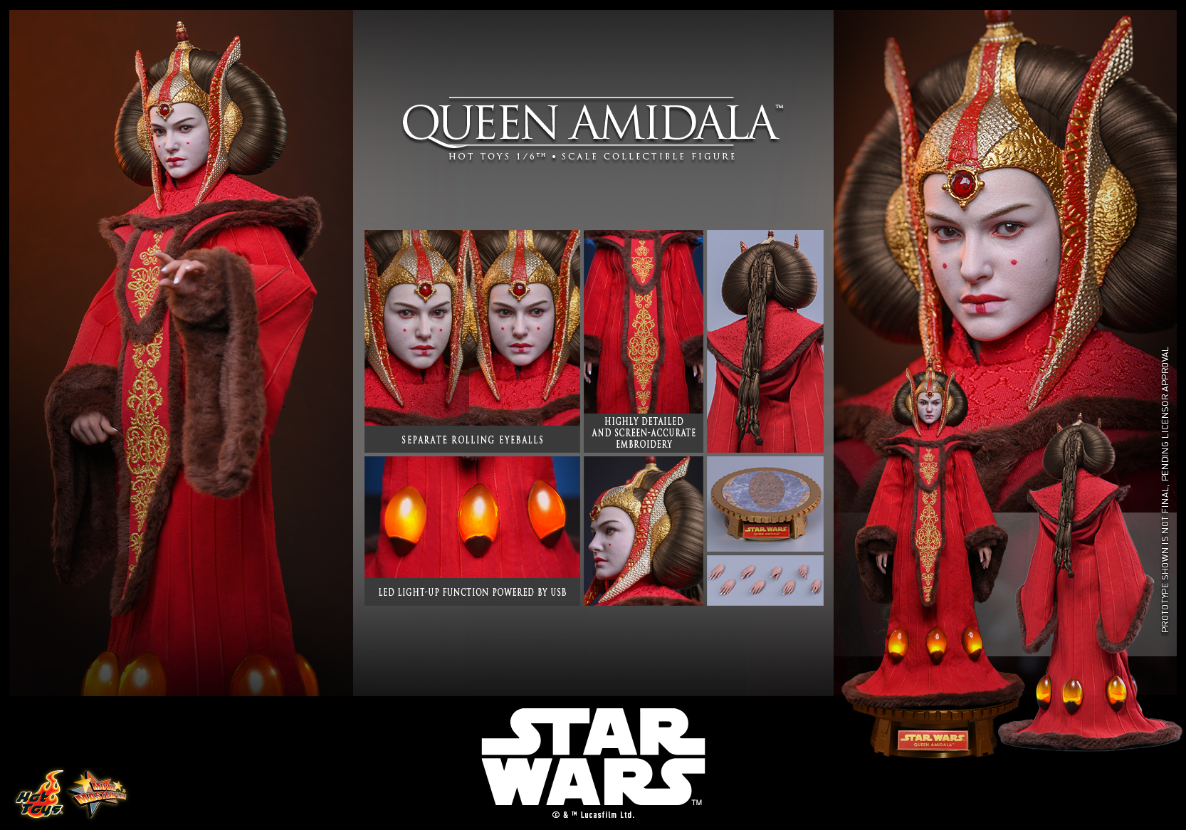 Hottoys - Star Wars: The Phantom Menace Queen Amidala 1/6th scale Collectible Figure MMS883 (Licensed) - Image 17