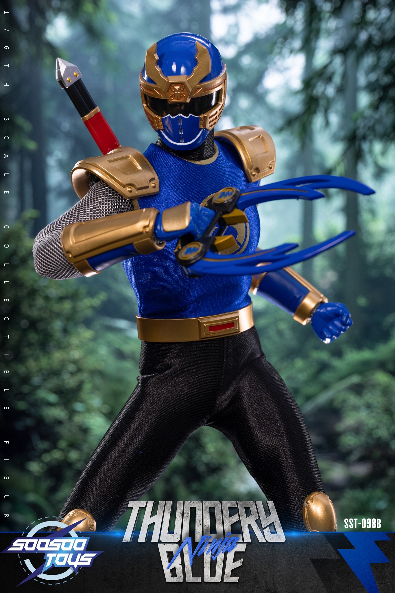 Soosootoys - 1/6 scale collectible:Thundery Red&Blue Ninja SST-098A SST-098B Power Rangers Ninja Storm - Image 9