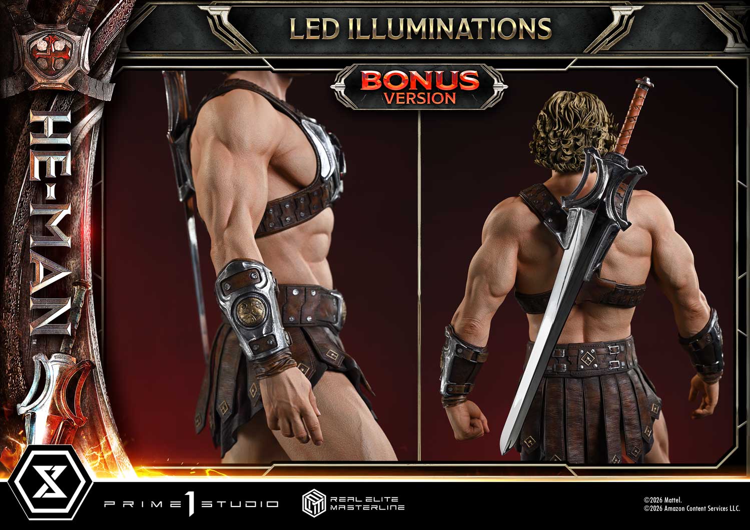 Prime 1 Studio - Real Elite Masterline Masters of the Universe Series He-Man 1/3 Statue REMMOU-02 REMMOU-02DX REMMOU-02DXS (Licensed) - Image 5