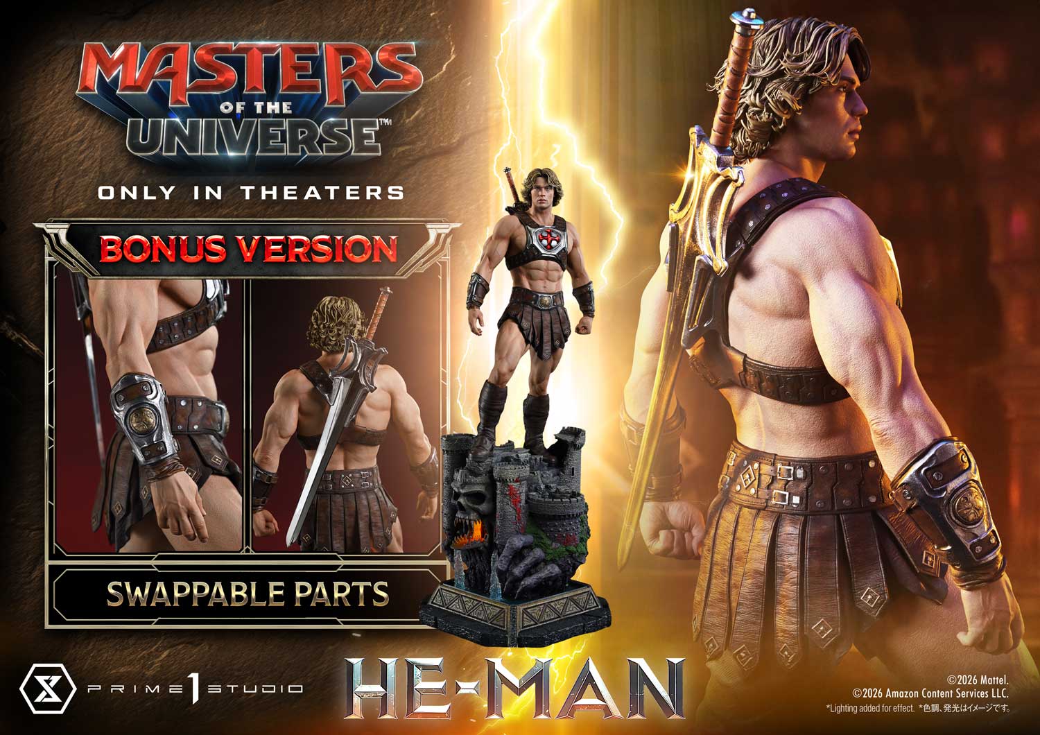 Prime 1 Studio - Real Elite Masterline Masters of the Universe Series He-Man 1/3 Statue REMMOU-02 REMMOU-02DX REMMOU-02DXS (Licensed) - Image 4