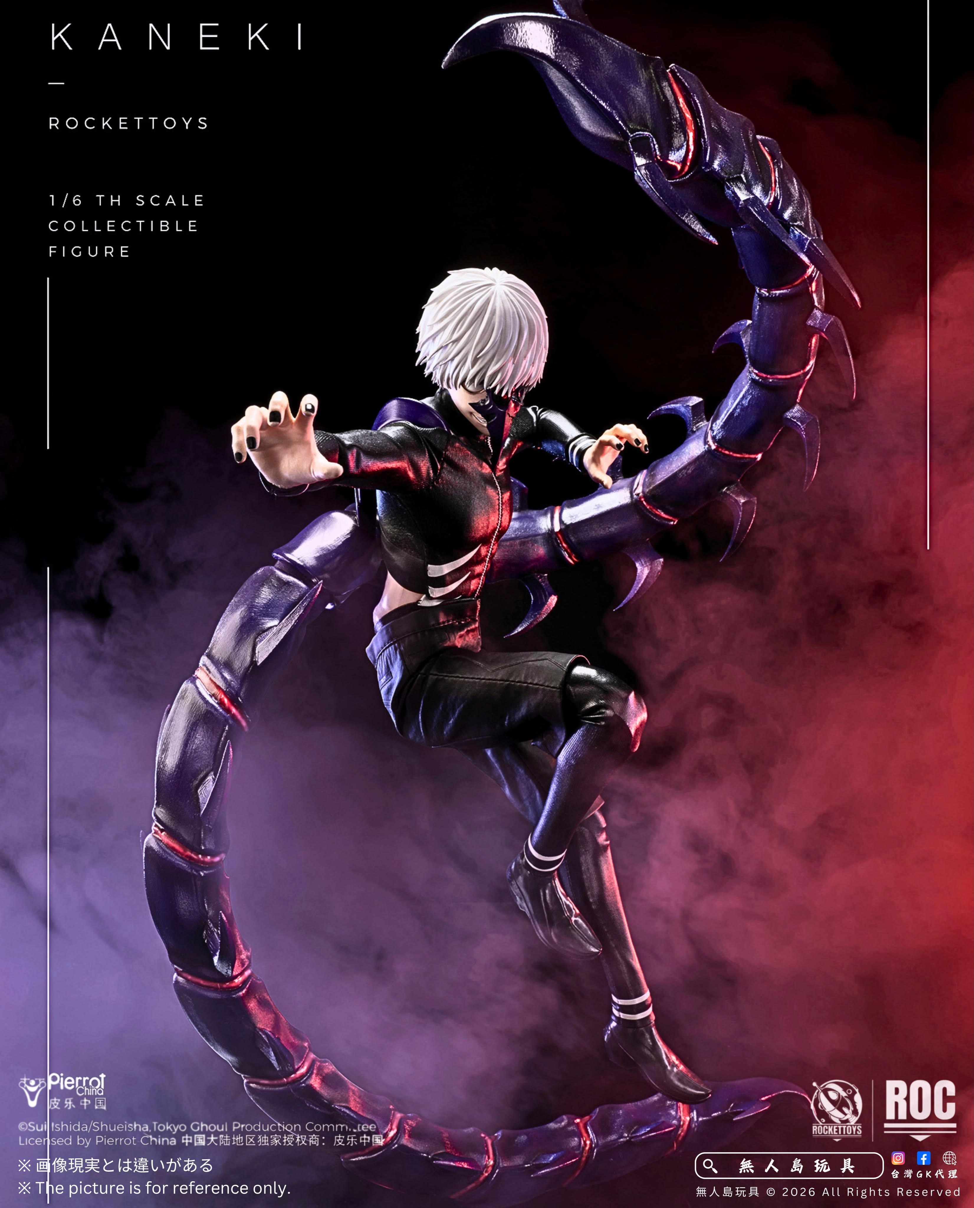 ROCKETTOYS Studio - Tokyo Ghoul Ken Kaneki Combat Suit Ver. X Awakening  ROC-024 ROC-025 (Licensed)
